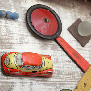 wooden printers tray artwork detail close up curios 