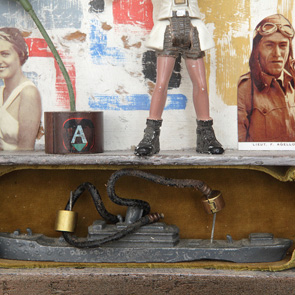 wooden printers tray artwork detail close up curios 