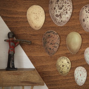 wooden printers tray artwork detail close up curios 